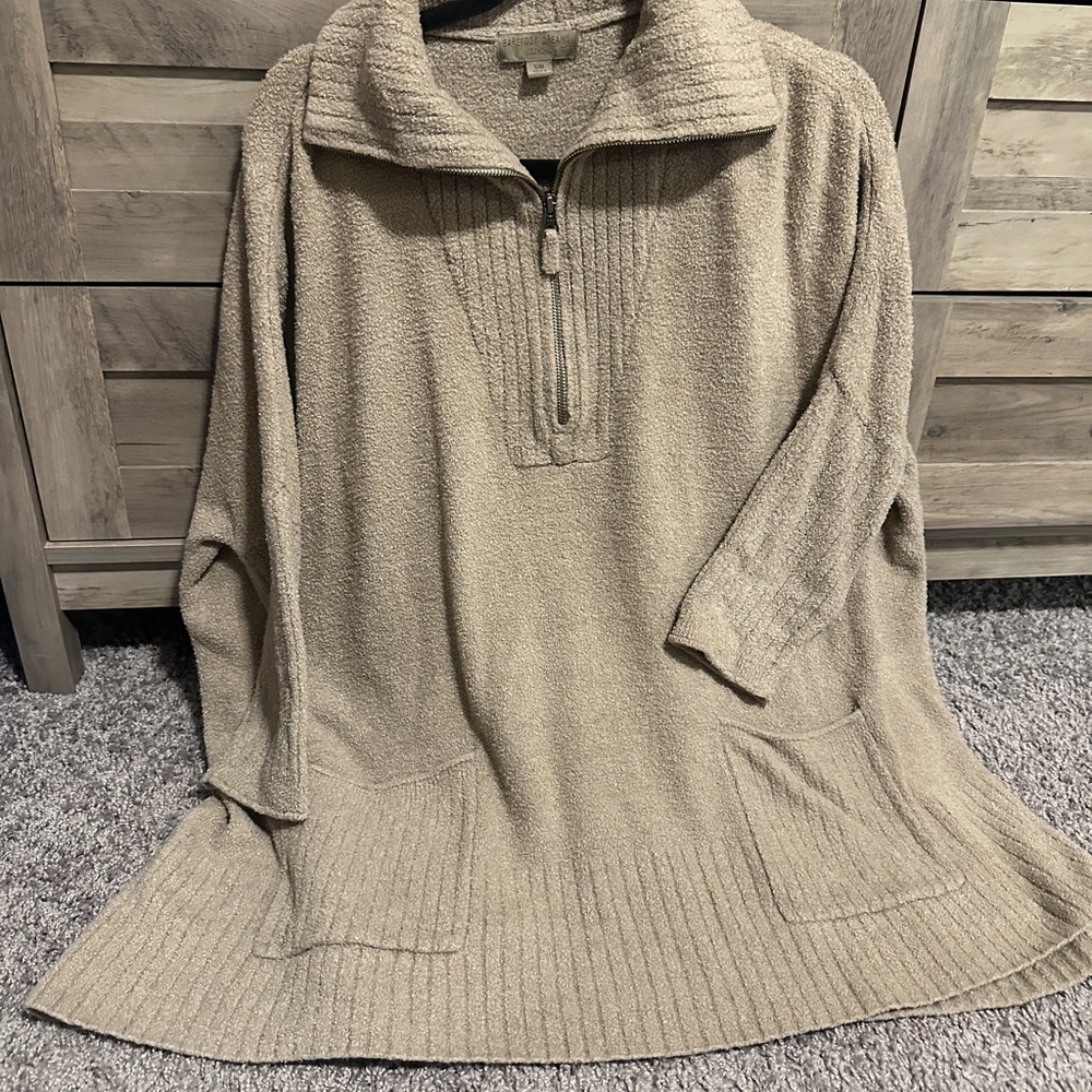 Barefoot Dreams Taupe Pullover Sweater